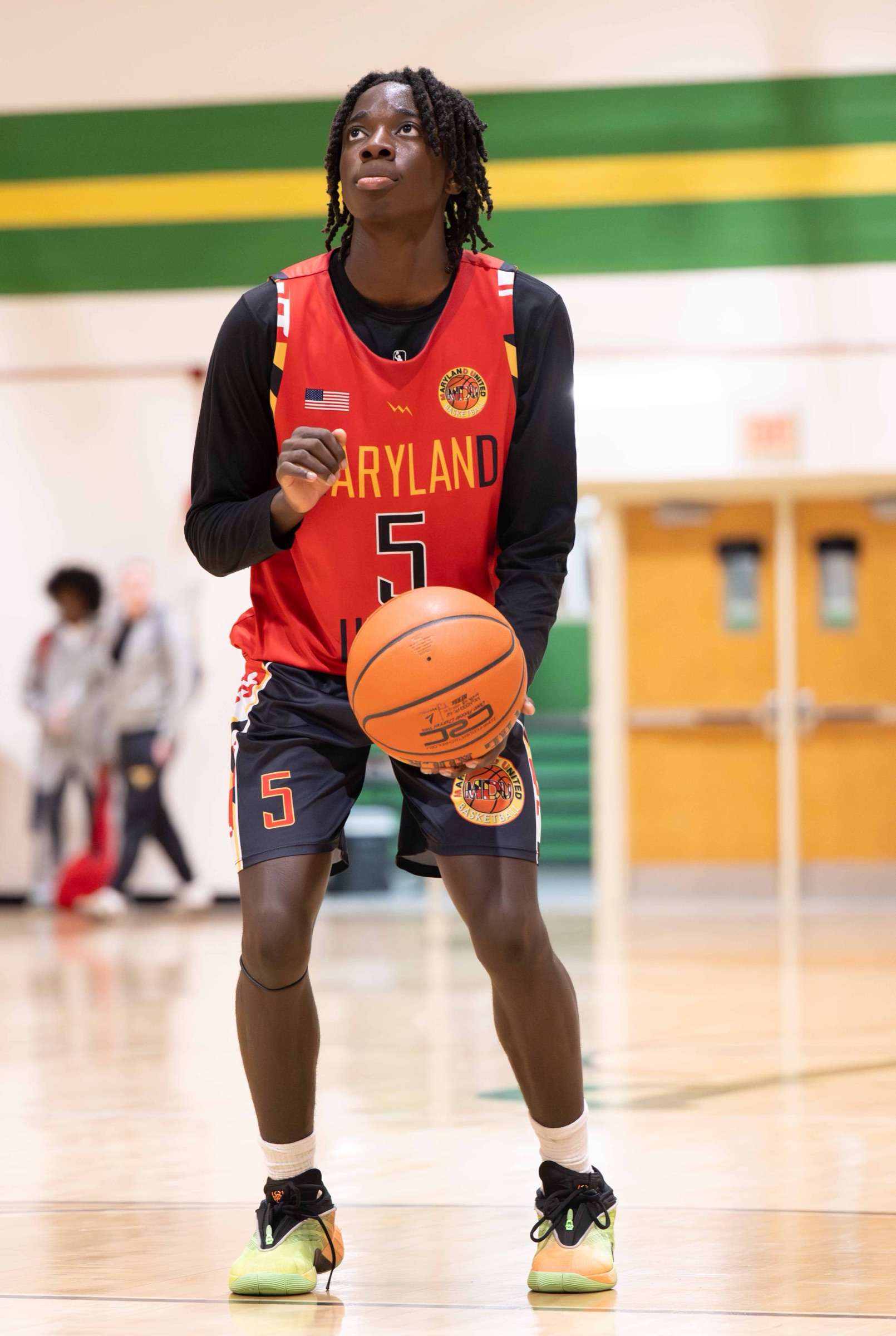 Maryland United player working on his shot during practice